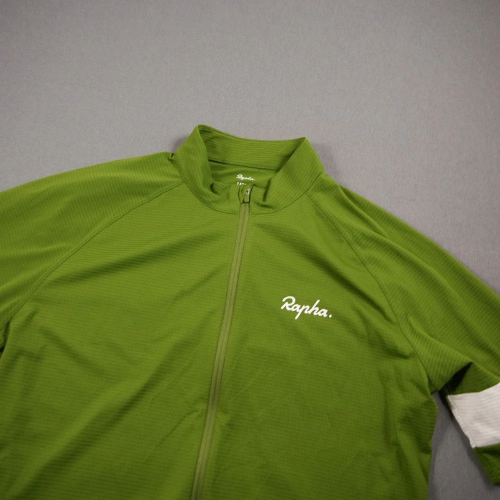 Rapha Core Lightweight Short Sleeve Men Cycling Jersey L Performance Green White